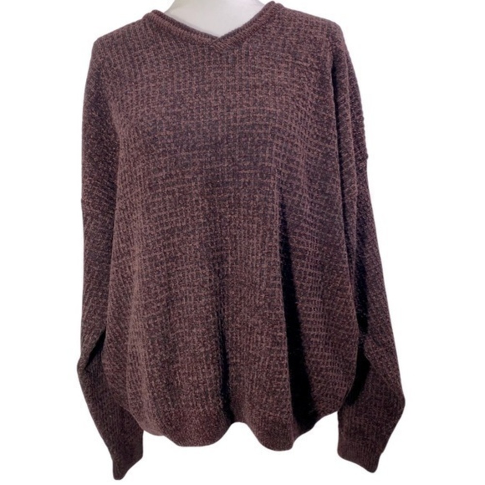 Vintage Giorgio Di Firenze V-Neck sweater Size XXL 
Color Black/Maroon
